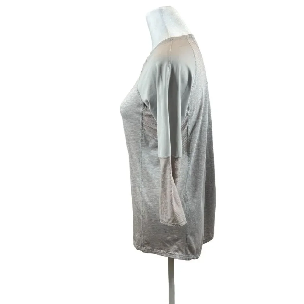 Ladies Lululemon Clip In Long Sleeve Top Grey and Purple Size‎ Medium